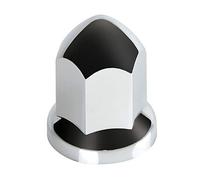 Set 8 copribulloni testa tonda camion cromati in ABS diametro 27mm