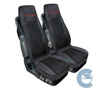 Lampa 97998 Kit 2 Pezzi Luana, Coprisedile In Skeentex Per Camion - Nero/rosso