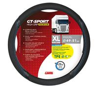 GT-Sport, coprivolante in Skeentex - XL - Ø 49/51 cm - Nero/Blu