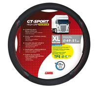 GT-Sport, coprivolante in Skeentex - XL - Ã 49/51 cm - Nero/Rosso