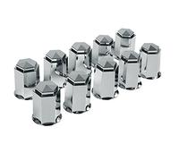 SET DIECI COPRIBULLONI DADI PERNI PER CAMION RUOTE ESTETICA IN ABS CROMO 32MM