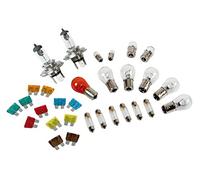 KIT LAMPADINE ALOGENE H4 DI RICAMBIO PER CAMION 18 LAMPADE + 12 FUSIBILI 24V 75W