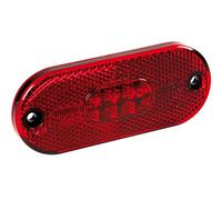 Luce a 5 led IP67 perimetrale ingombro con catarifrangente 24V Rosso