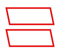 Lampa 98449 Kit contrassegni Adesivi, 2 pz - Rosso/Bianco