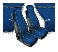 Melissa, set tende e coprisedili in microfibra per camion - Blu