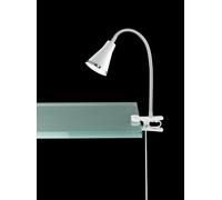 Lampa a morsetto da Interno a LED in Plastica Bianco