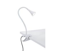 Lampa a morsetto da Interno a LED in Plastica Bianco