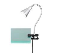 Lampa a morsetto da Interno a LED in Plastica Titanio