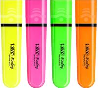 Lampa Bic Highlighter Flat, evidenziatori fluo, confezione 4 colori