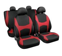 Set completo coprisedili fodere Stretch-Fit Capri Nero/Rosso