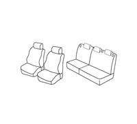 Lampa Coprisedili Superior - Nero/Blu - compatibili per Ford Fiesta 5p (05/02>08/08)