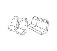 Lampa Coprisedili Superior - Nero/Blu - compatibili per Ford Fusion (08/02>11/12)