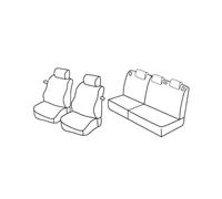 Lampa Coprisedili Superior - Nero/Rosso - compatibili per Ford Fiesta 3p (11/02>08/08)