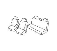 Lampa Coprisedili Superior - Nero/Rosso - compatibili per Toyota Hilux Pick-Up (06/16>09/20)