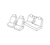 Lampa Coprisedili Superior - Nero/Rosso - compatibili per Toyota Rav4 (11/17>02/19) Hybrid