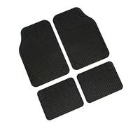 Set 4 pezzi tappeti tappetini universale in PVC nero sagomabilii e antiscivolo