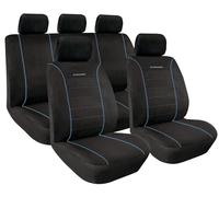 Kit completo coprisedili fodere auto universali poliestere Elegance. Blu
