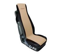 Coprisedile singolo camion poliestere e similpelle beige/nero ELISA