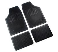 Set 4 pezzi tappetini tappeti universali ecologici auto in gomma nera 72x46