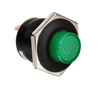 Interruttore a pulsante con spia a Led - 12/24V - Verde
