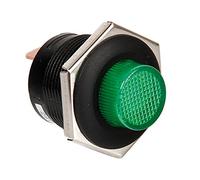 Interruttore a pulsante con spia a Led - 12/24V - Verde
