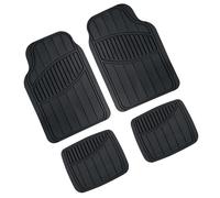 Kyoto, serie tappeti universali in pvc 4 pezzi - Nero