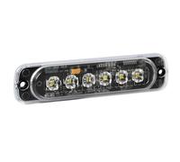 LUCE STROBO MULTIFUNZIONE A 6 LED 12/24V ARANCIONE ILLUMINAZIONE AUTO LAMPA