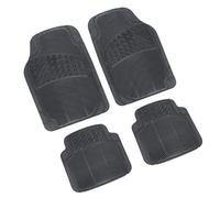 SET TAPPETINI TAPPETI PER AUTO UNIVERSALI 4PZ ANTISCIVOLO INODORE GRIGI PRETAGLI