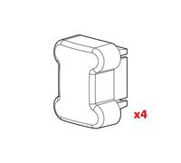 Set 4 tappi ricambio per barre Kargo Lampa furgone portaggio Neri