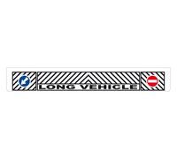 Paraspruzzi lungo pvc liscio 240x35 cm Bianco Long Vehicle con staffe e viti mon