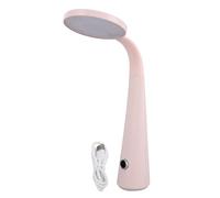 Lampa scrivania a LED ricaricabile ricaricabile a cor di casa a cordone dimensibile a cor di lettura con 32 perle a LED Prezzo per gli occhi per la sala letto Studio Silicone (Rosa)