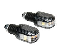 STABILIZZATORI MANUBRIO MOTO CON LED CARBON INDICATORI DIREZIONE Ø 17 a 23 mm