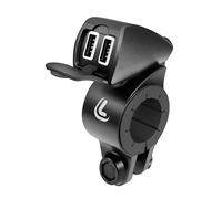 Lampa Usb-Fix Trek, doppio caricatore usb resistente all’acqua, fissaggio a manu