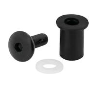 Screen Fit-Kits, kit dadi gommati con viti e rondelle (5 MA) - 10 pz - Nero