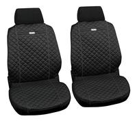 Ziga coppia coprisedili anteriori cotone universali Nero Ok per airbag laterali