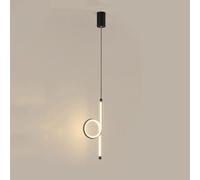 Lampaa Sospensia Spirale a Led per Comodino, Minimoderno a Soffitto, 3 Colori, Altezza Regolabile,Da a Sospensinordica per Cucina, Soggiorno, Camera da Letto, Bar, Tavolo/Nero