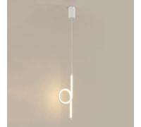 Lampaa Sospensia Spirale a Led per Comodino, Minimoderno a Soffitto, 3 Colori, Altezza Regolabile,Da a Sospensinordica per Cucina, Soggiorno, Camera da Letto, Bar, Tavolo/Bianco