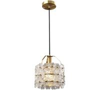 Lampaa Sospensidi Lusso in Stile Francese con Fiori in Criste Struttura Interamente in Rame, Ideale per la Decorazidi Interni, Perfetto per Camera da Letto, Comodino o Sala da Pranzo.