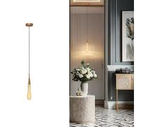 Lampaa Sospensiin Ferro e Cristda 2", 5 Cm,Moderno a Sospensione, Attacco E27 per Interni, Ideale per Isola Cucina, Sala da Pranzo, Corridoio, Bar, con Cavo Regolabile, Piccola Illuminazida Soffitto D