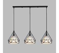 Lampaa Sospensimoderno Industriale a 3 Luci in Stile Rustico,Da a Gabbia da Soffitto per Isola Cucina, Sala da Pranzo, Sopra il Lavello, Corridoio, Camera da Letto./Buio