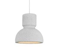 Lampaa Sospensiper Interni, Regolabile, con Attacco E26/E27, in Materiale Composito, Moderno e Minimalista, Ideale per Soggiorno, Ingresso e Anticamera (Grigio)./Bianco