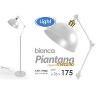 LAMPADA 175cm PIANTANA DA TERRA METALLO FARO INDUSTRIALE CLASSICO MODERNA BIANCA [EEK: A+++]