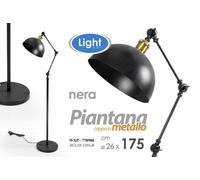 LAMPADA 175cm PIANTANA DA TERRA METALLO FARO INDUSTRIALE CLASSICO MODERNA NERA [EEK: A+++]