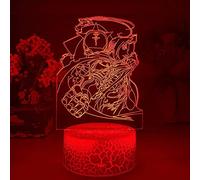 Lampada 3D a led Illusion Manga Fullmetal Alchemist Edward Elric Figura Luce notturna Led Cambia colore Camera da letto per bambini Decorativa Regali per bambini