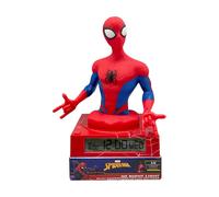 LAMPADA 3D SPIDERMAN MARVEL DA COMODINO LUCE NOTTURNA LED SVEGLIA DIGITALE