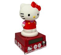 LAMPADA 3D HELLO KITTY DA COMODINO LUCE NOTTURNA LED SVEGLIA DIGITALE - HK50198