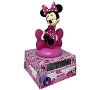 LAMPADA 3D MINNIE MOUSE DISNEY DA COMODINO LUCE NOTTURNA LED SVEGLIA DIGITALE