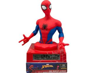 LAMPADA 3D SPIDERMAN MARVEL DA COMODINO LUCE NOTTURNA LED SVEGLIA DIGITALE