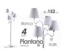 LAMPADA 4 LUCI CUORE PIANTANA DA TERRA PAVIMENTO METALLO TONDA CLASSICO 15250cm [EEK: A+++]