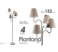 LAMPADA PIANTANA BASE IN METALLO 4 LUCI COLORI ASSORTITI 45152 CM WXP-725760